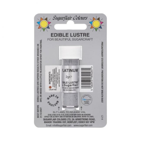 Edible Lustre - Platinum - E171 Free